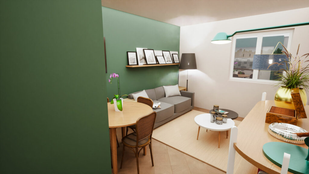 Vue 3D du bureau de villa R+1 aux Issambres